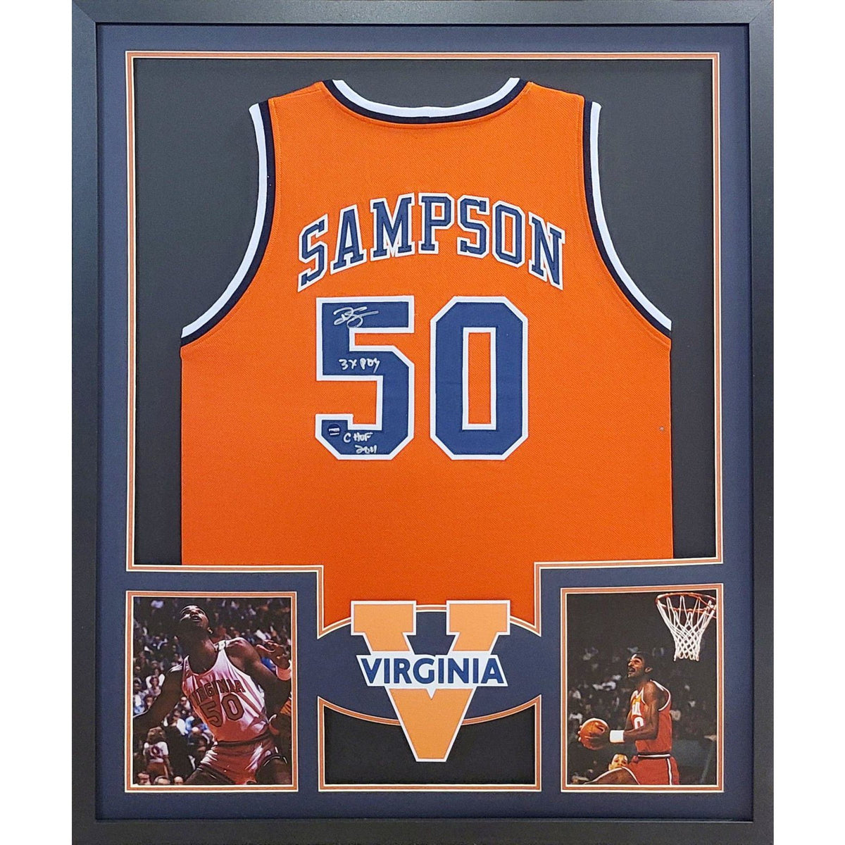 Ralph Sampson Framed Signed Jersey PROVA Autographed UVA Virginia