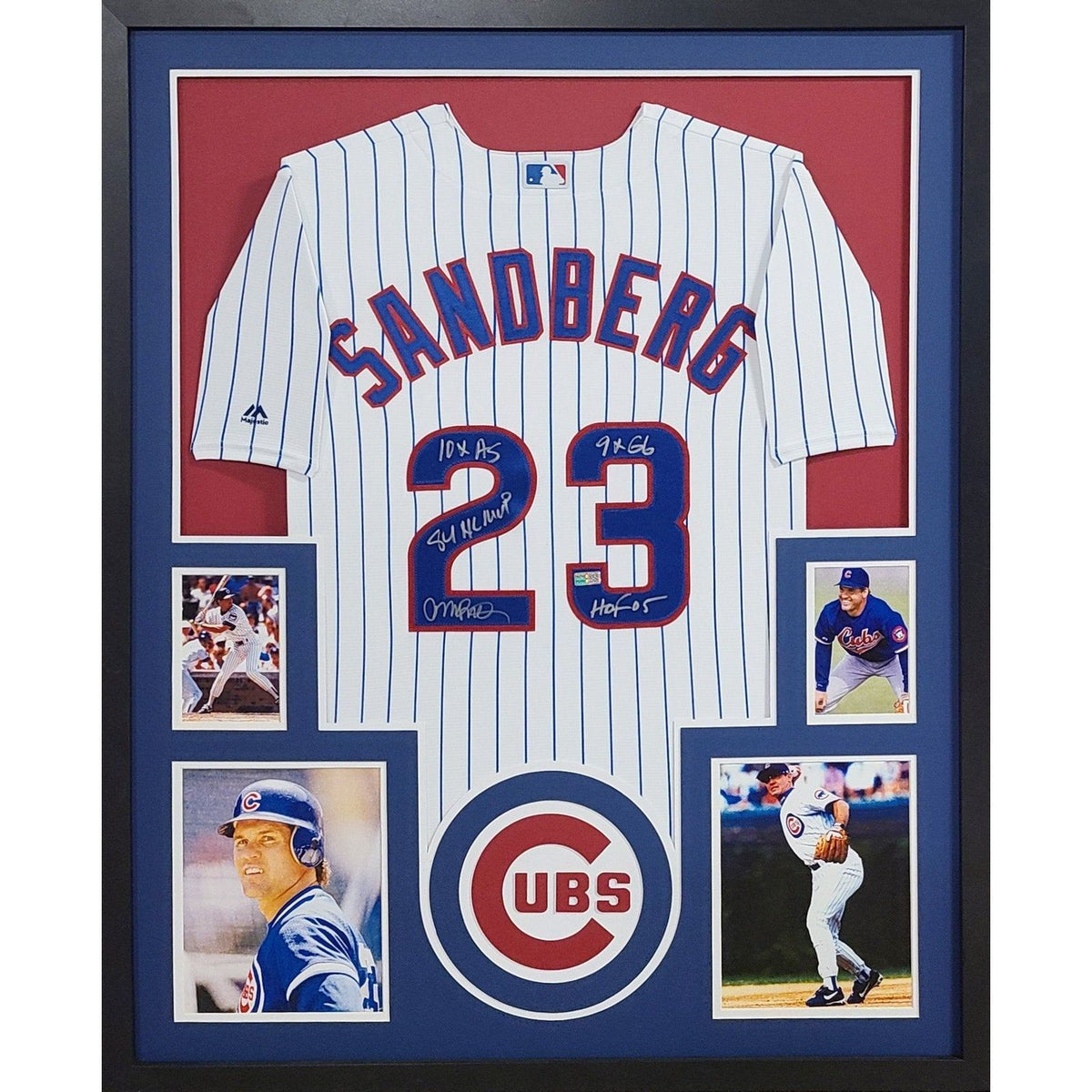 Ryne Sandberg Framed Signed Jersey Tristar Autographed Chicago Cubs