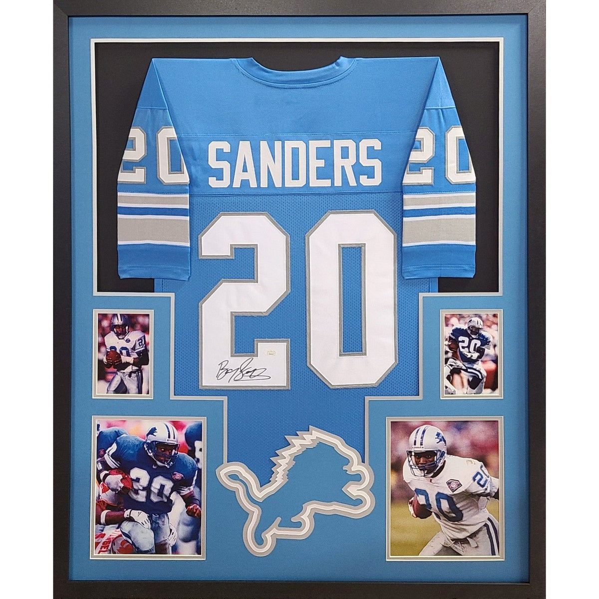 Barry Sanders Signed Framed Jersey JSA Autographed Detroit Lions