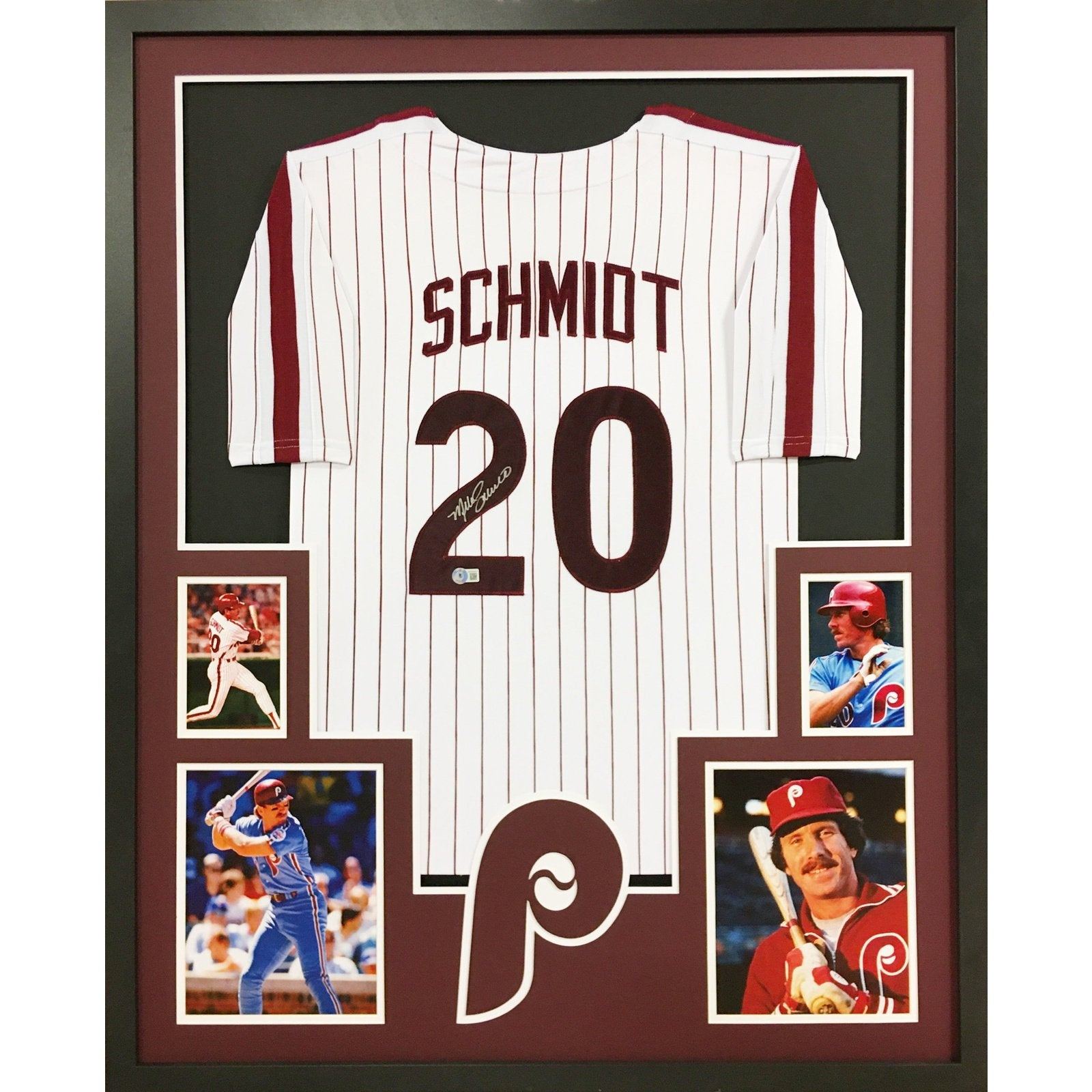 Mike Schmidt Signed Framed Jersey Beckett Autographed Philadelphia Phillies