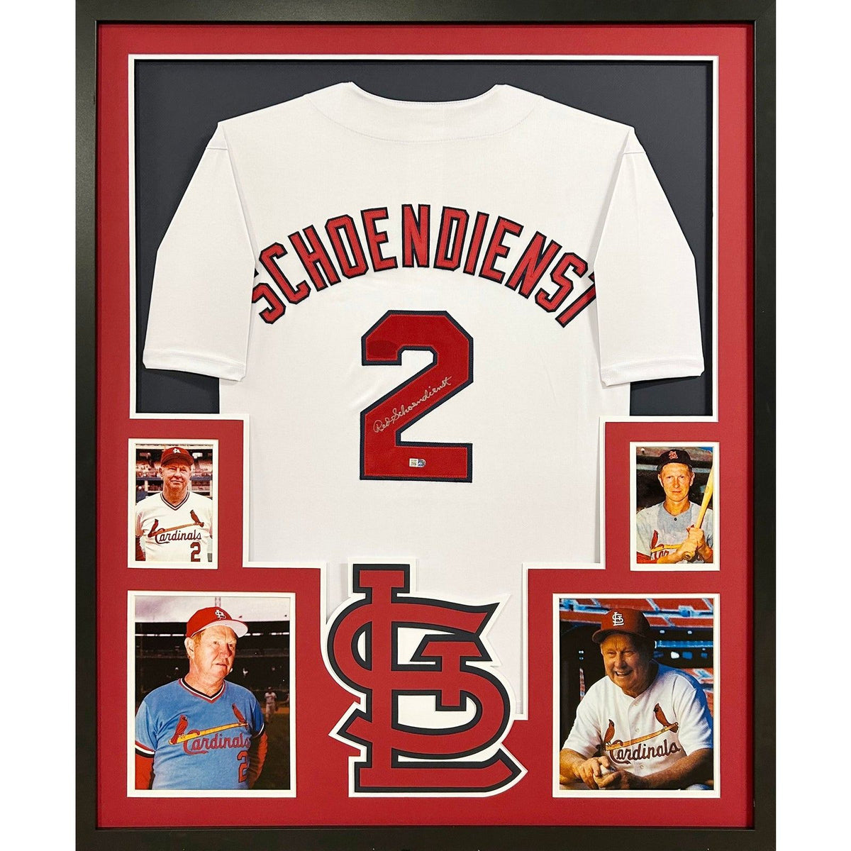 Red Schoendienst Framed Signed Jersey COA Autographed St. Louis Cardinals