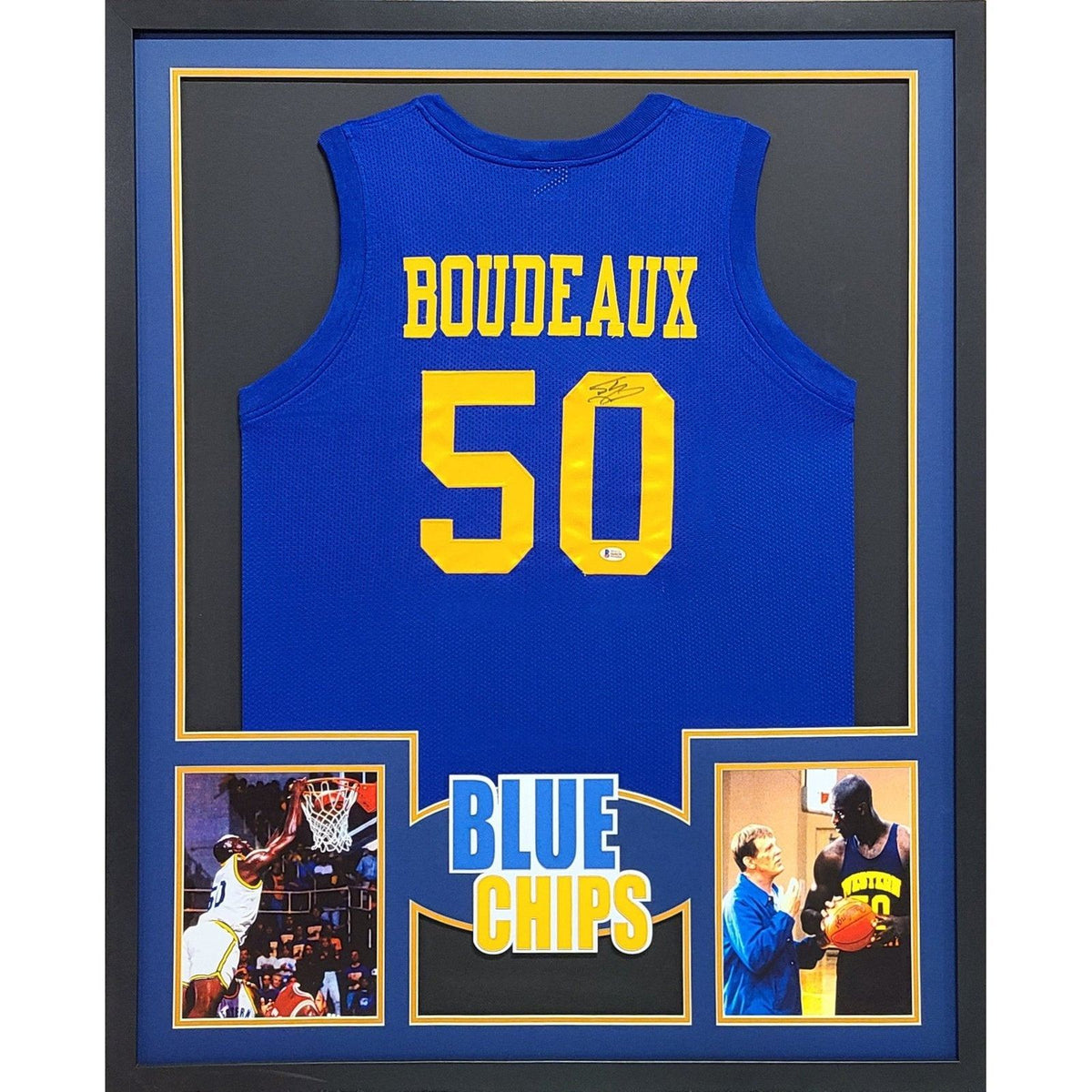 Shaq Framed Signed Jersey Blue Chips Beckett Autographed Shaquille O'Neal