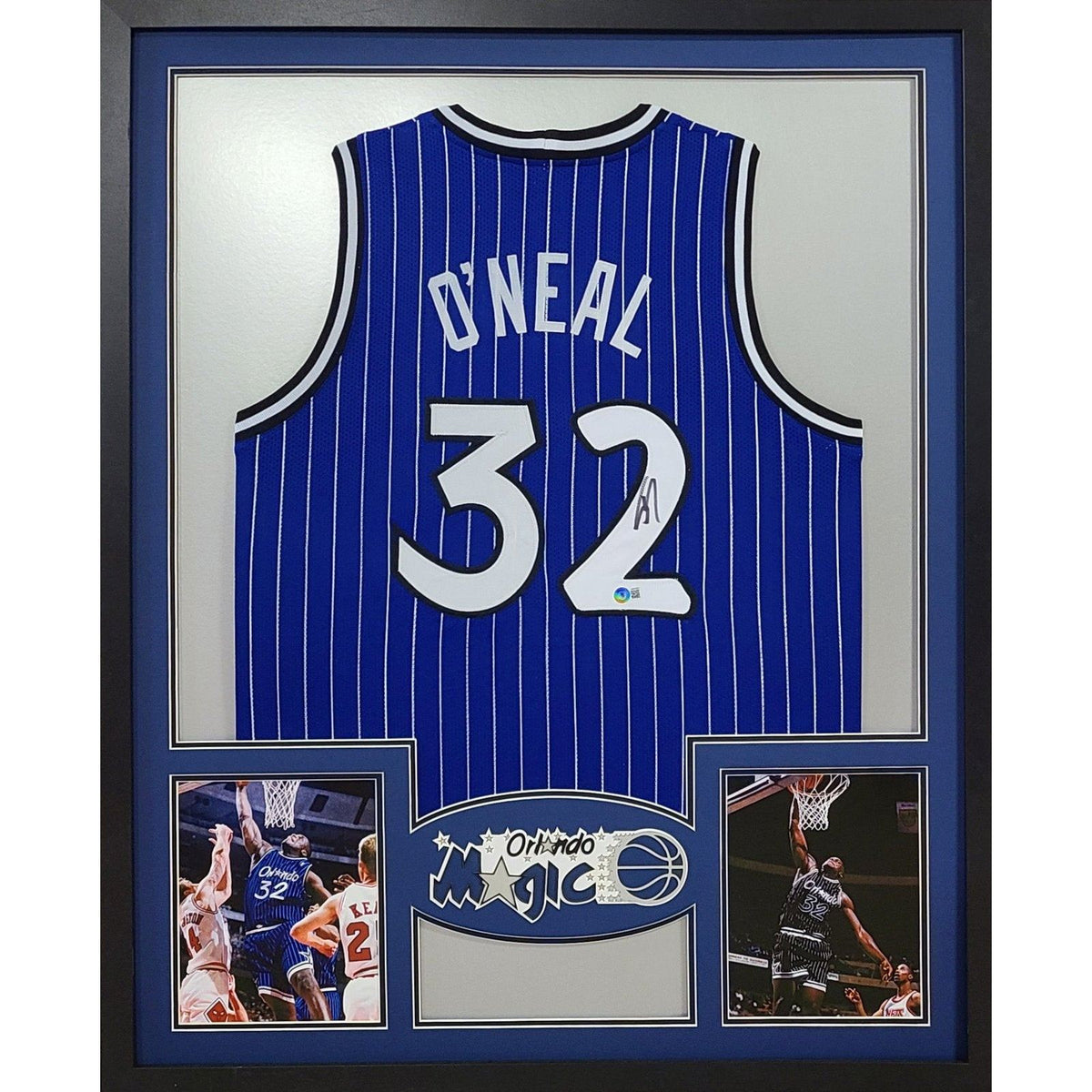 Shaq Framed Signed Jersey Orlando Magic Beckett Autographed Shaquille O'Neal