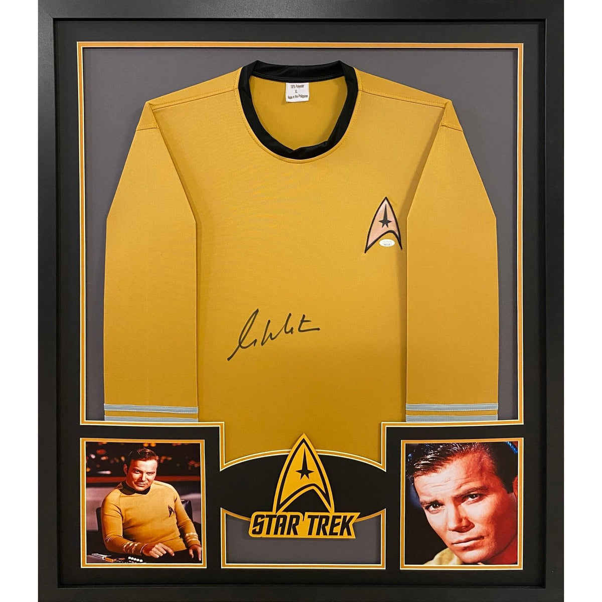 WIlliam Shatner Framed Uniform Shirt JSA Autographed Signed Star Trek