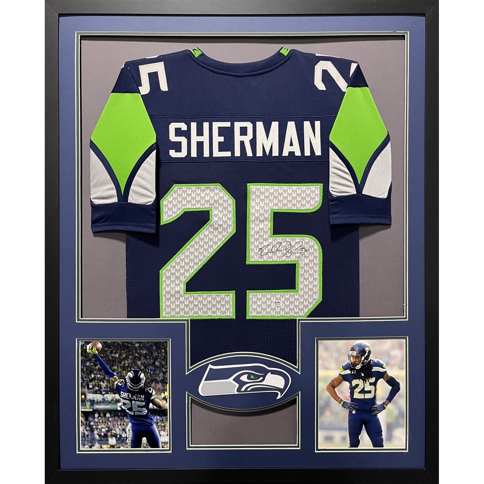 Richard Sherman Framed Signed Jersey Autographed Seattle Seahawks PSA/DNA