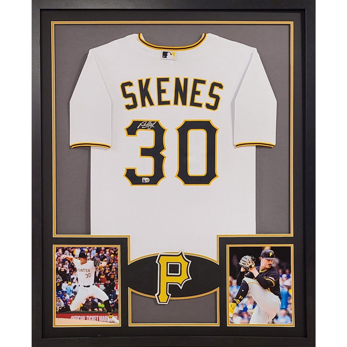 Paul Skenes Signed Framed Jersey MLB COA Autographed Pittsburgh Pirates 2P