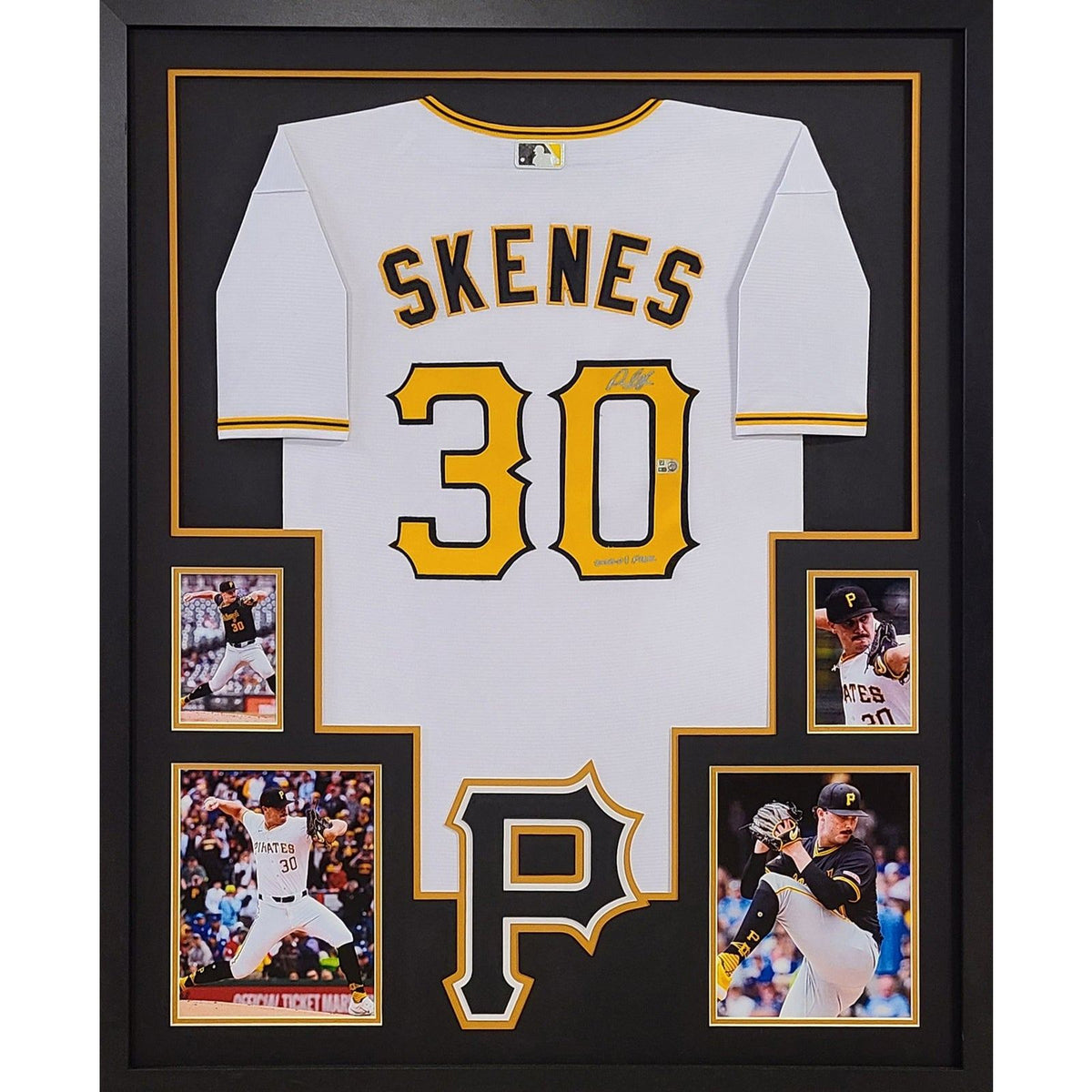 Paul Skenes Signed Framed Jersey MLB COA Autographed Pittsburgh Pirates LSU