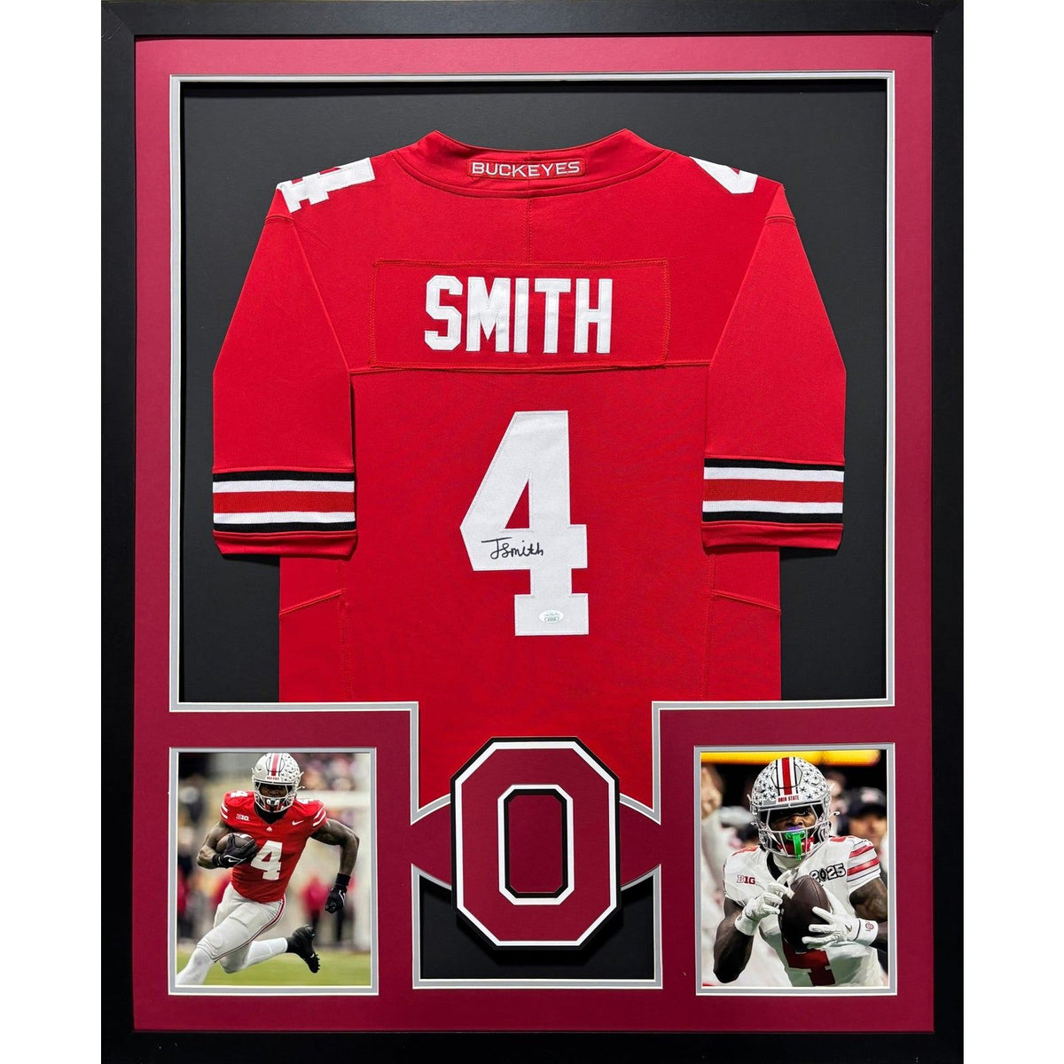 Jeremiah Smith Signed Framed Jersey JSA Autographed Ohio State
