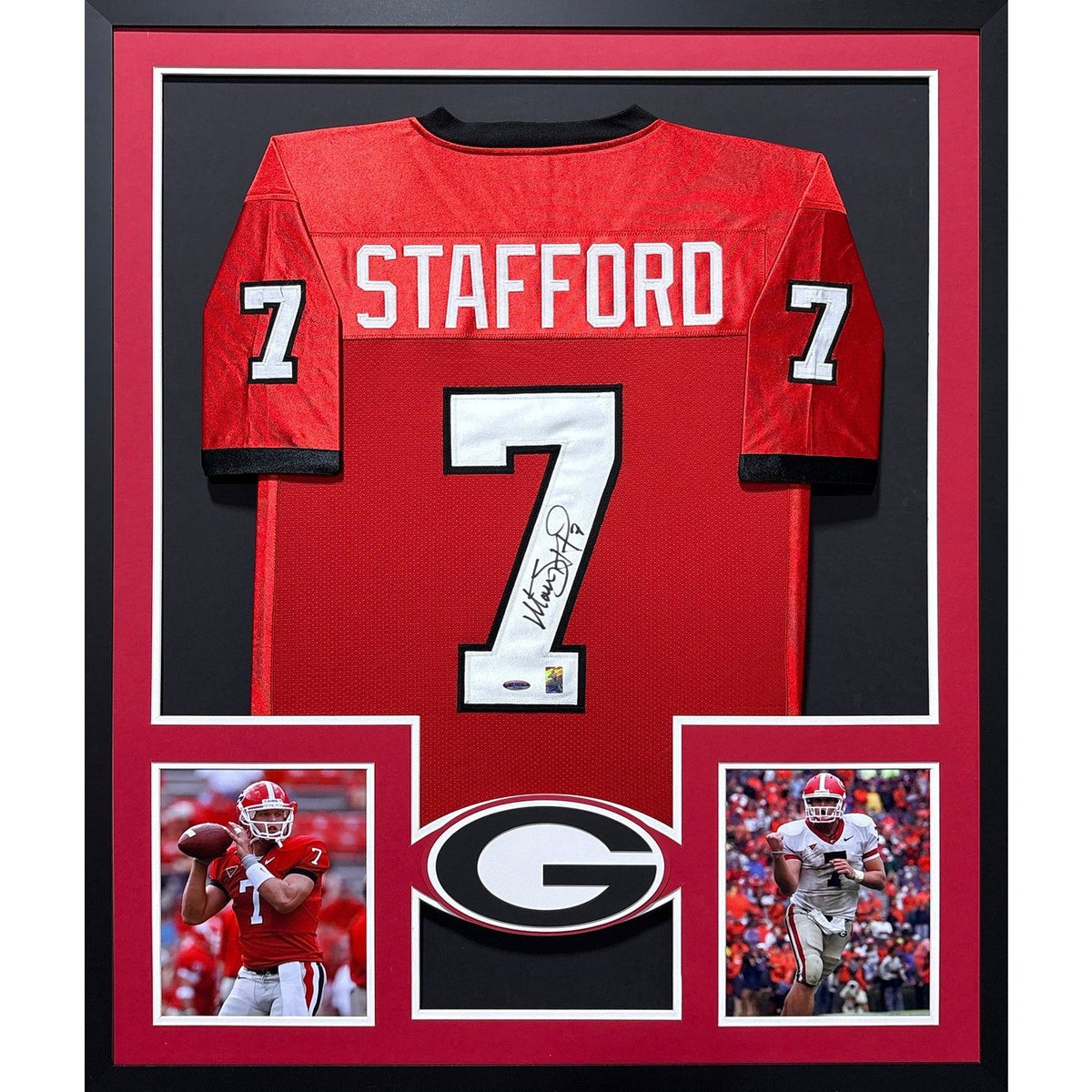 Matt Stafford Framed Signed Jersey Tristar COA Autographed Georgia Bulldogs