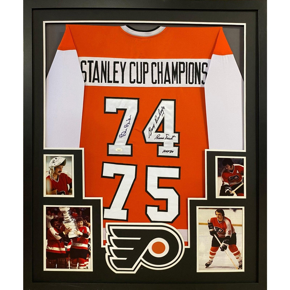 Philadelphia Flyers Stanley Cup Framed Jersey JSA Autographed Signed
