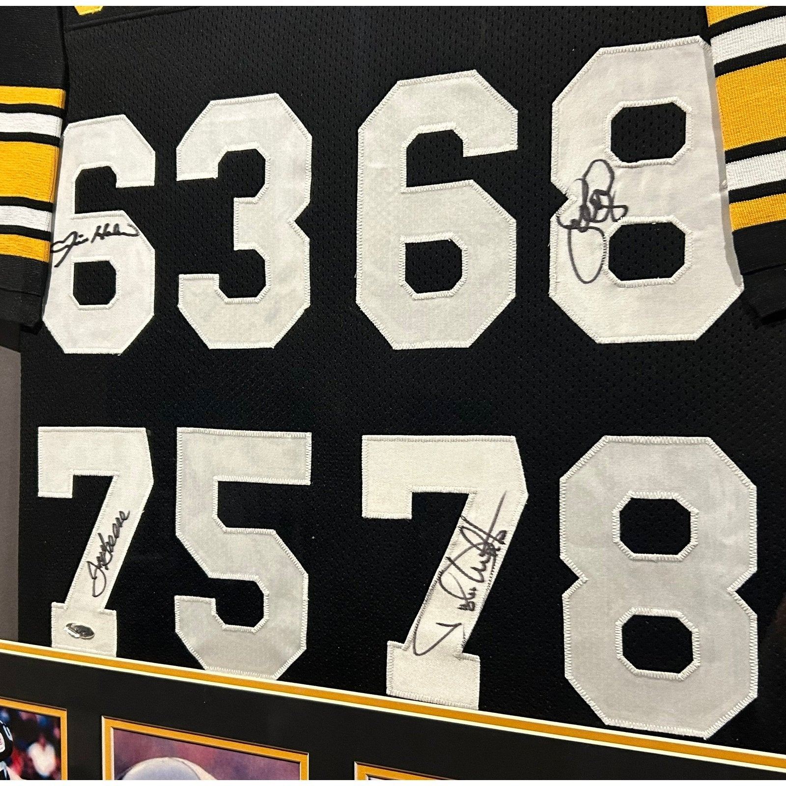 Pittsburgh Steelers Steel Curtain Framed Signed Jersey Tristar Autographed