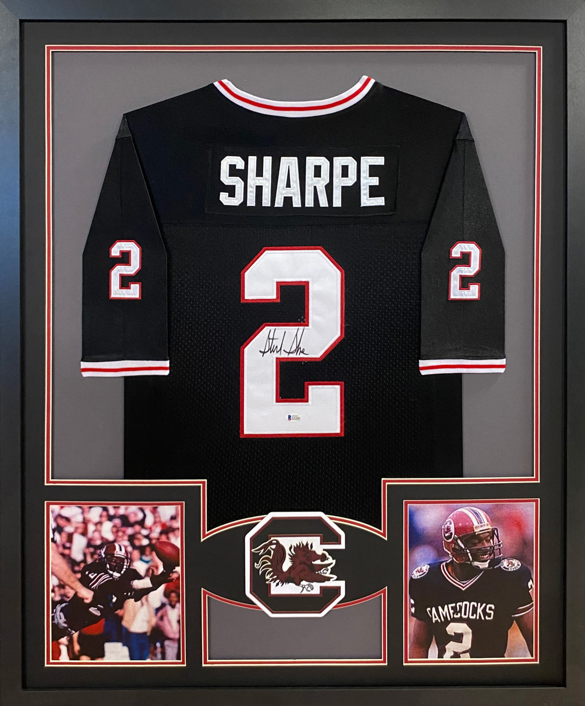Sterling Sharpe Framed Signed Jersey Beckett Autographed South Carolina