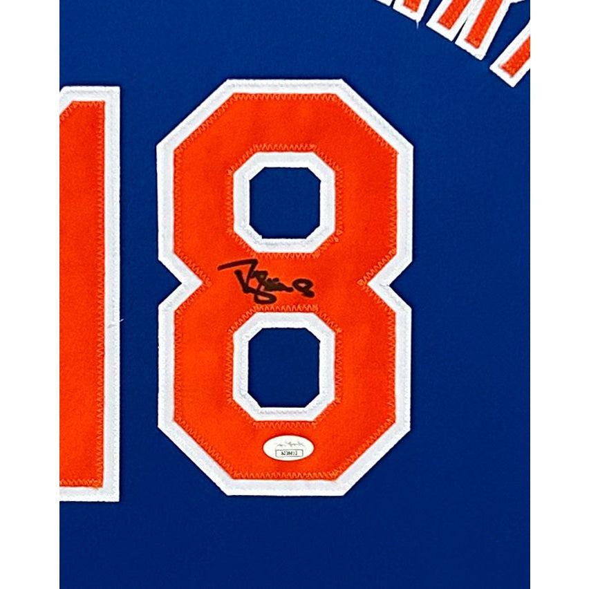 Darryl Strawberry Signed Framed Jersey JSA Autographed New York Mets