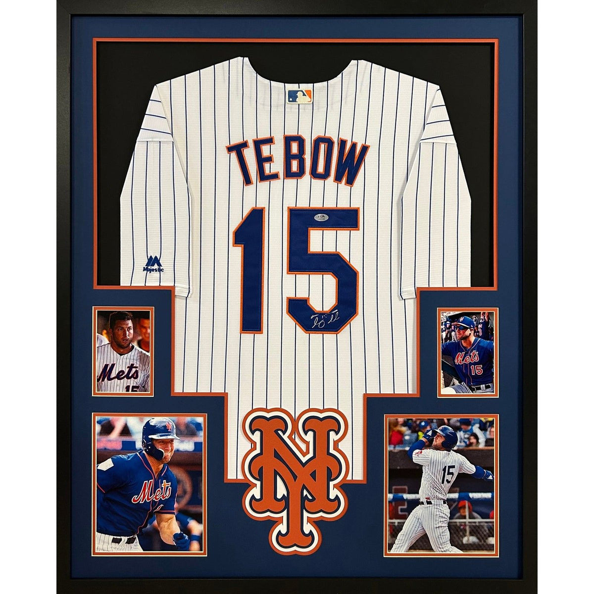Tim Tebow Signed Framed Jersey PSA/DNA Autographed New York Mets