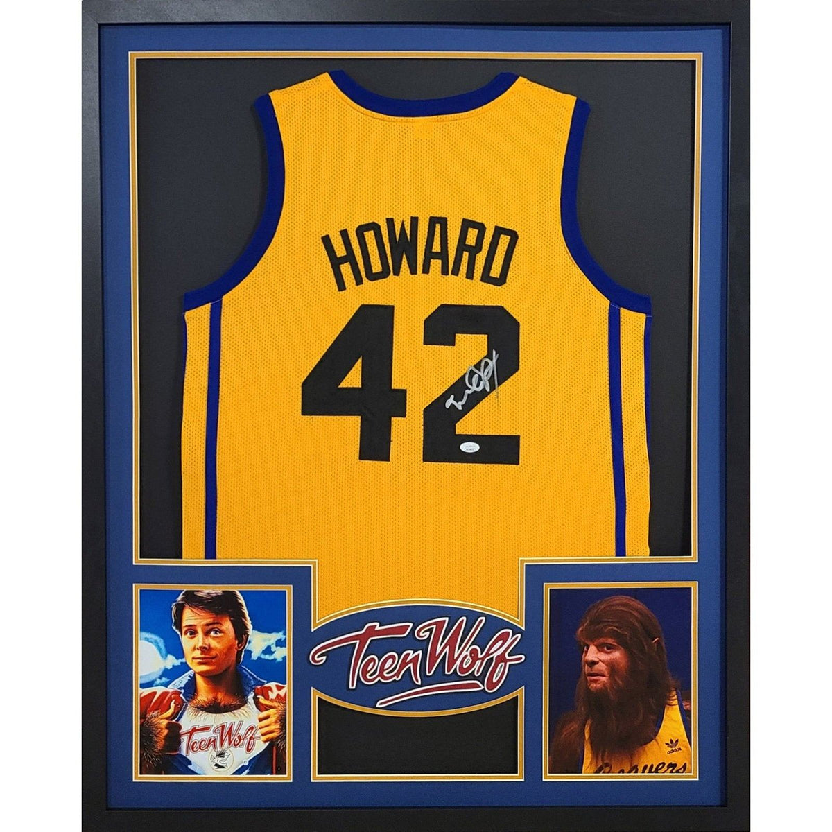 Michael J Fox Framed Signed Teen Wolf Jersey Autographed JSA