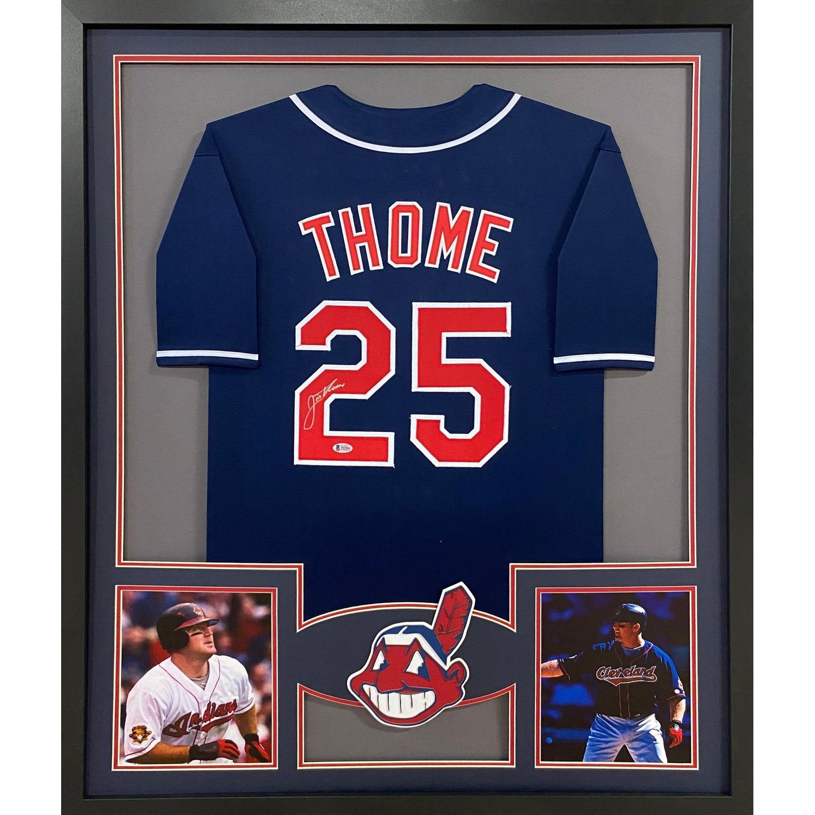 Jim Thome Framed Signed Cleveland Indians Jersey Beckett Autographed