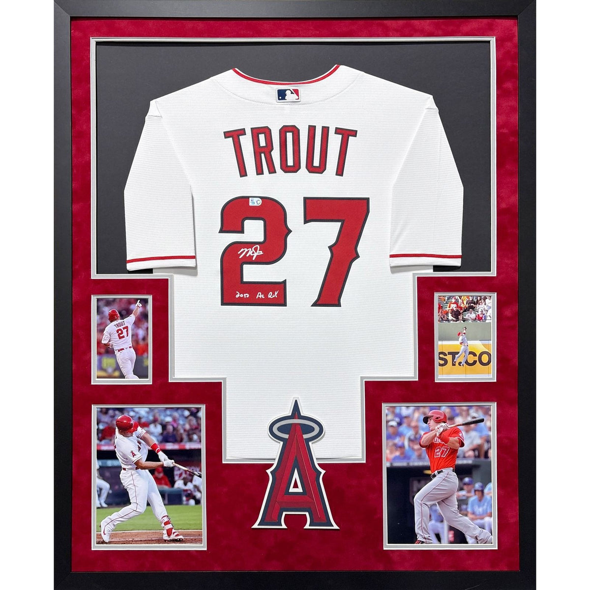Mike Trout Framed Signed Jersey MLB COA Autographed Los Angeles Angels Anaheim