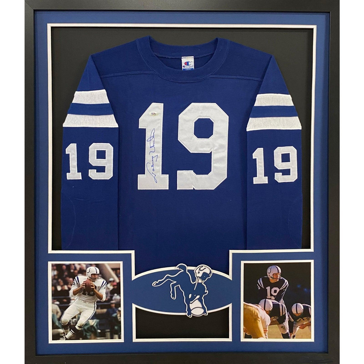 Johnny Unitas Framed Signed Baltimore Colts Jersey PSA/DNA Autographed