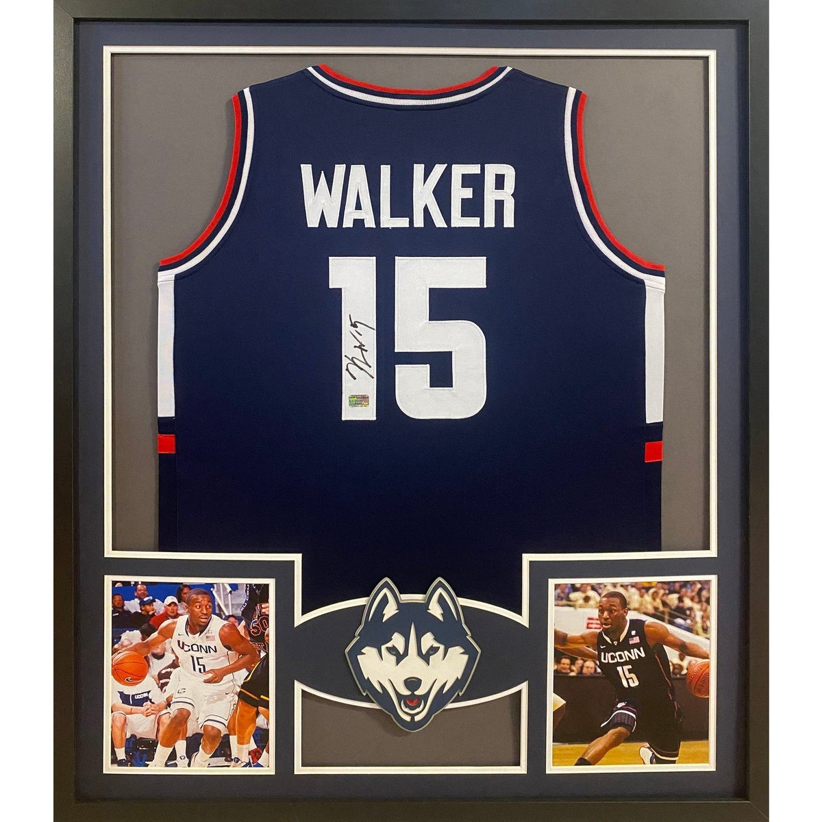 Kemba Walker Signed Framed Jersey JSA Autographed Uconn Connecticut