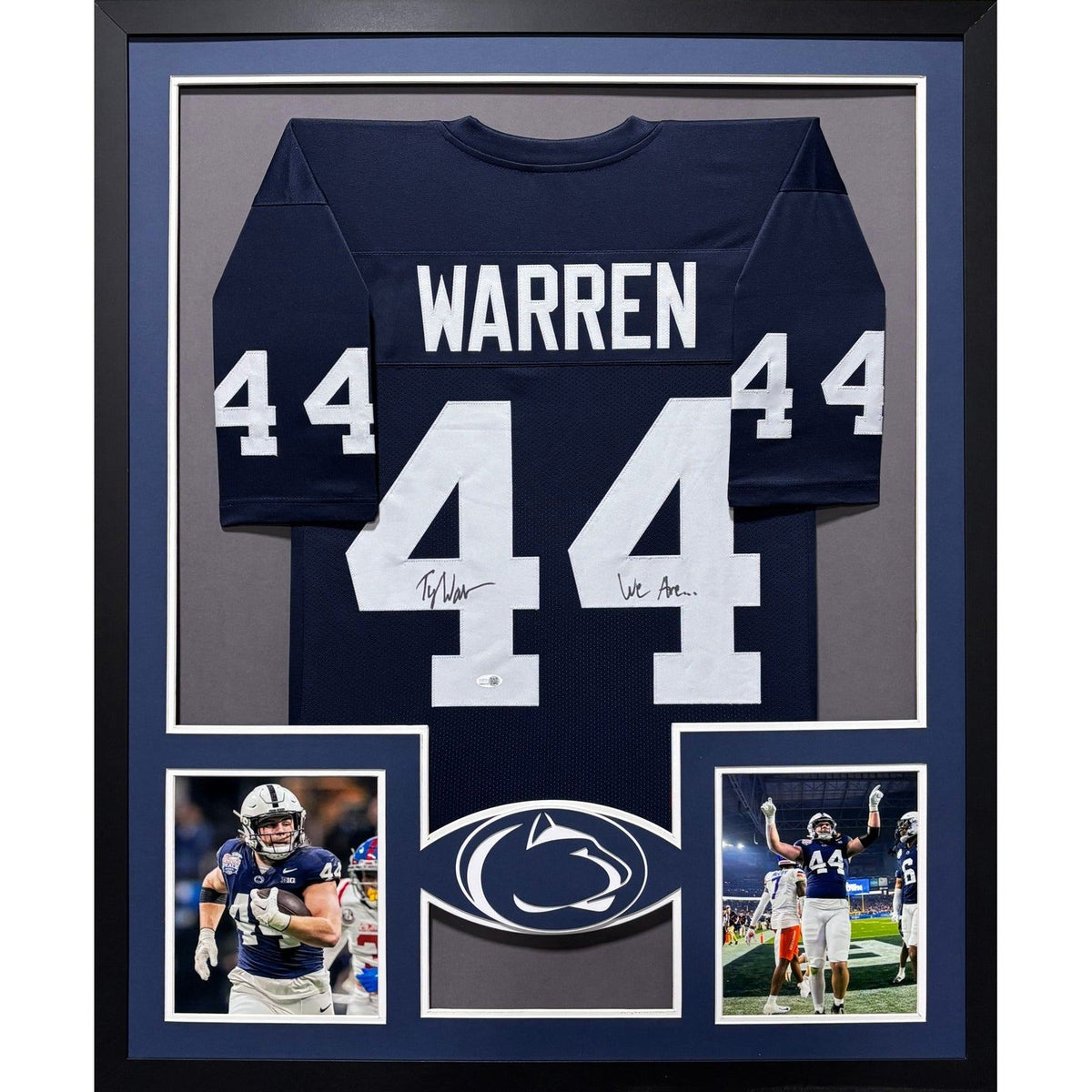 Tyler Warren Framed Signed Jersey JSA Autographed Penn State