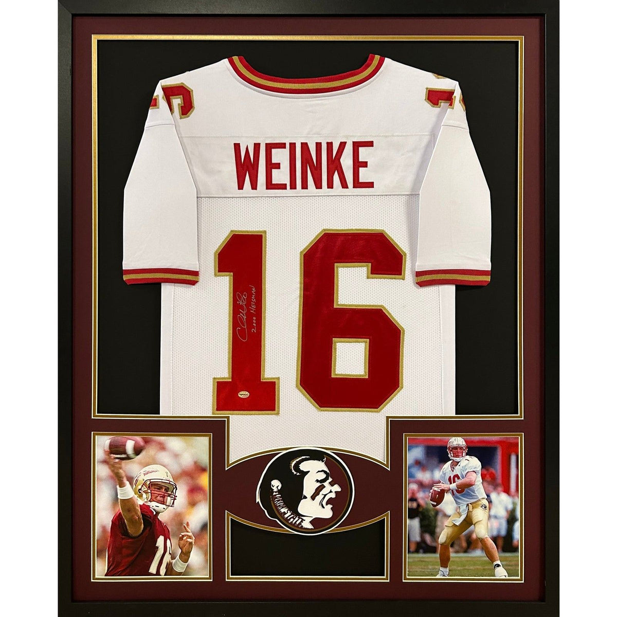 Chris Weinke Framed Signed Jersey Tristar Autographed Florida State