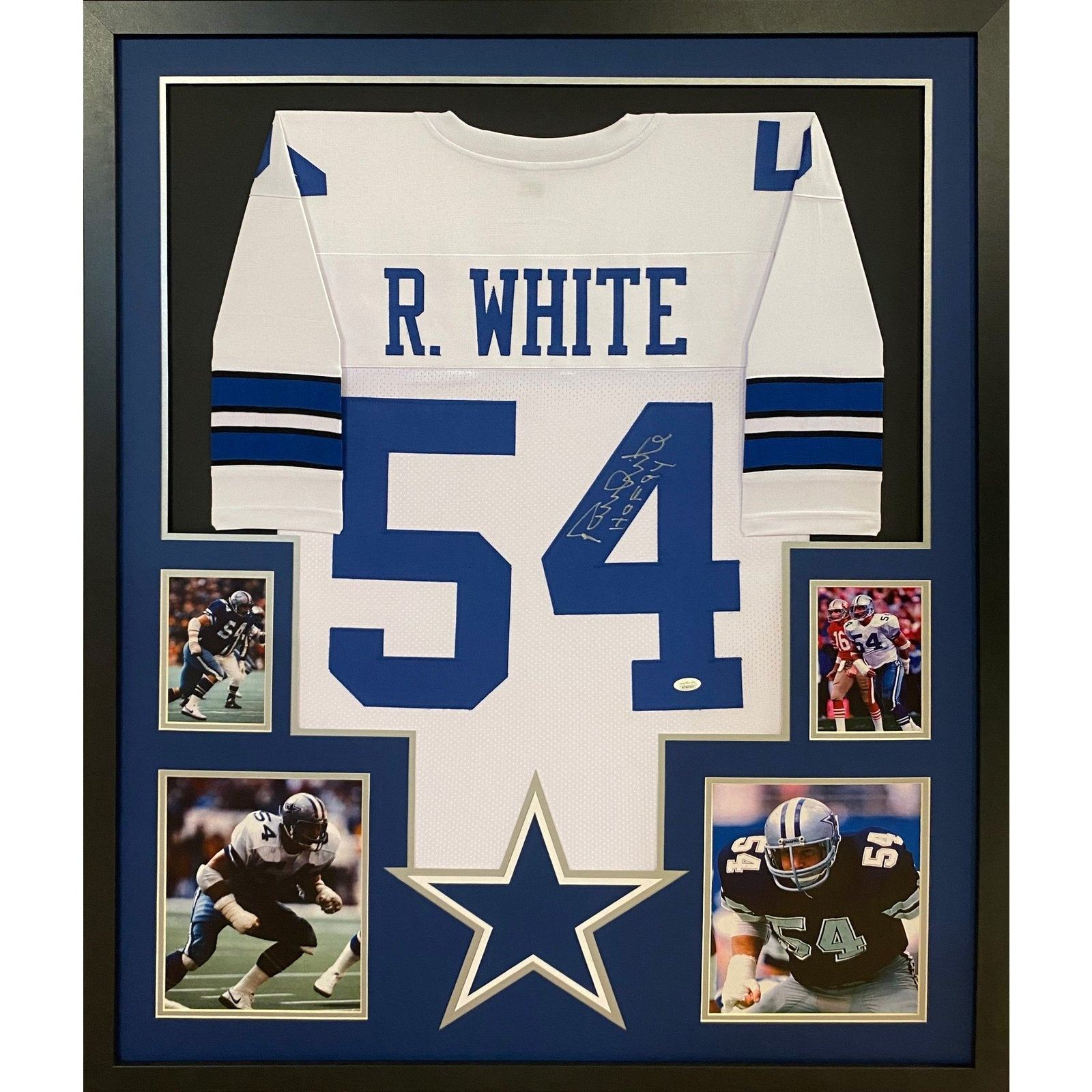 Randy White Autographed and Framed White Dallas Cowboys Jersey