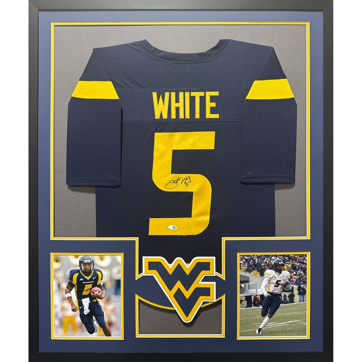 Pat White Signed Framed Jersey JSA Autographed West Virginia