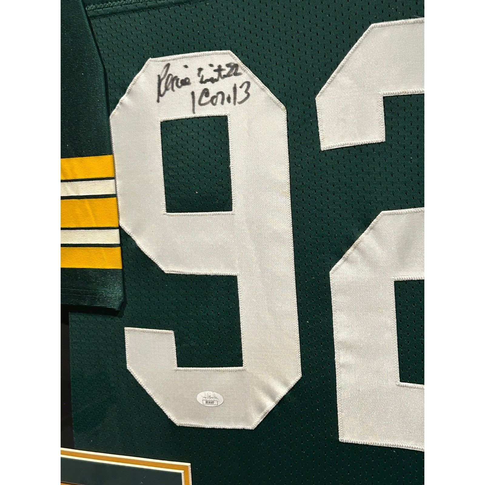 Reggie White Framed Signed Jersey Autographed Green Bay Packers JSA Rare
