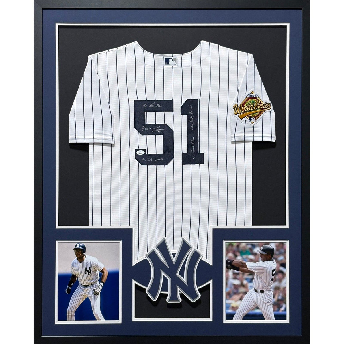 Bernie Williams Signed Jersey JSA Autographed New York Yankees Patch