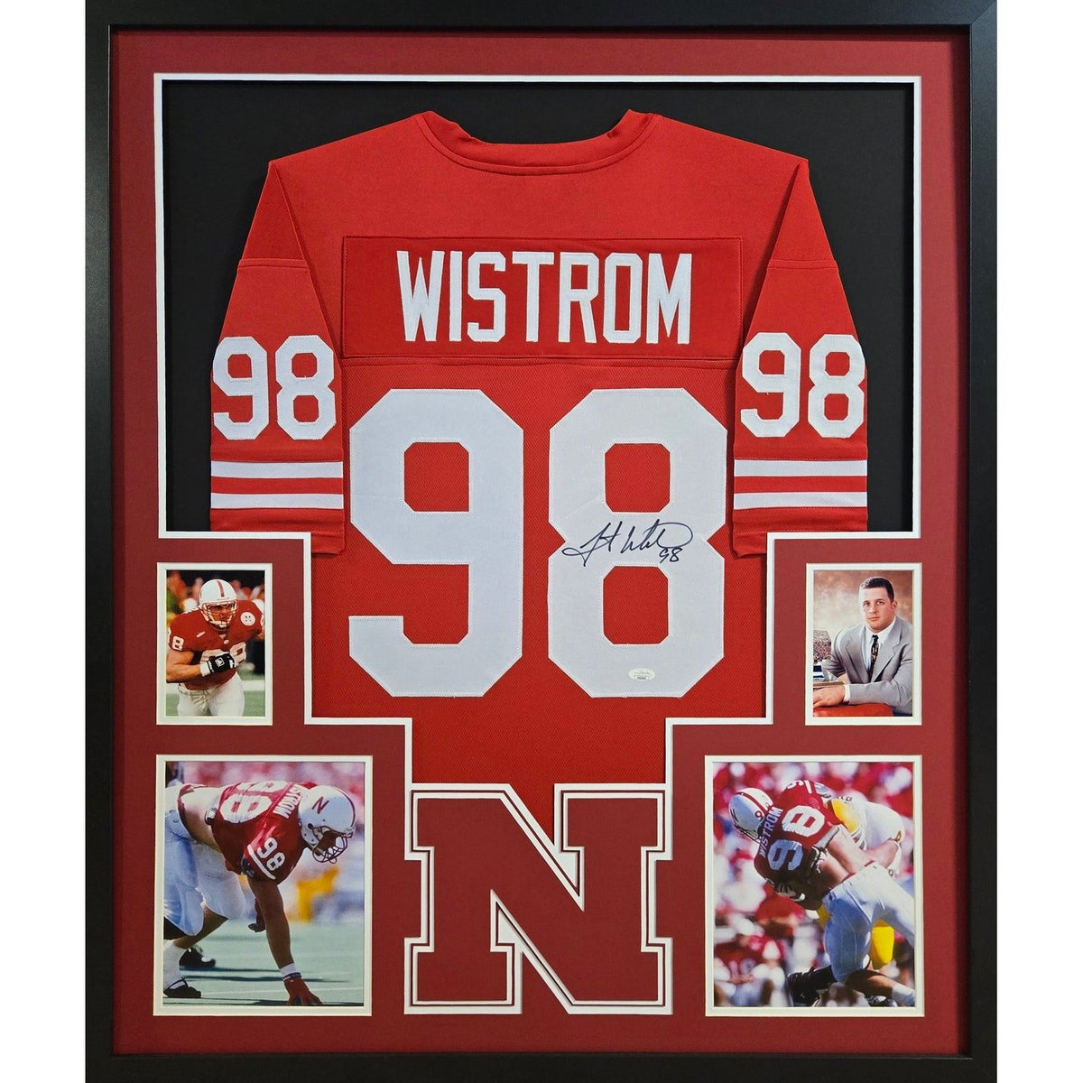 Grant Wistrom Signed Framed Jersey JSA Autographed Nebraska