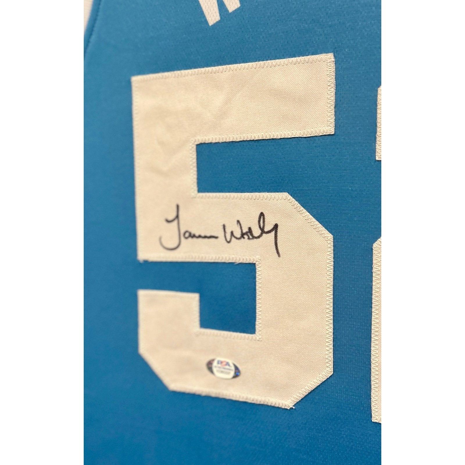 James Worthy Framed UNC Jersey PSA/DNA Autographed Signed North Carolina