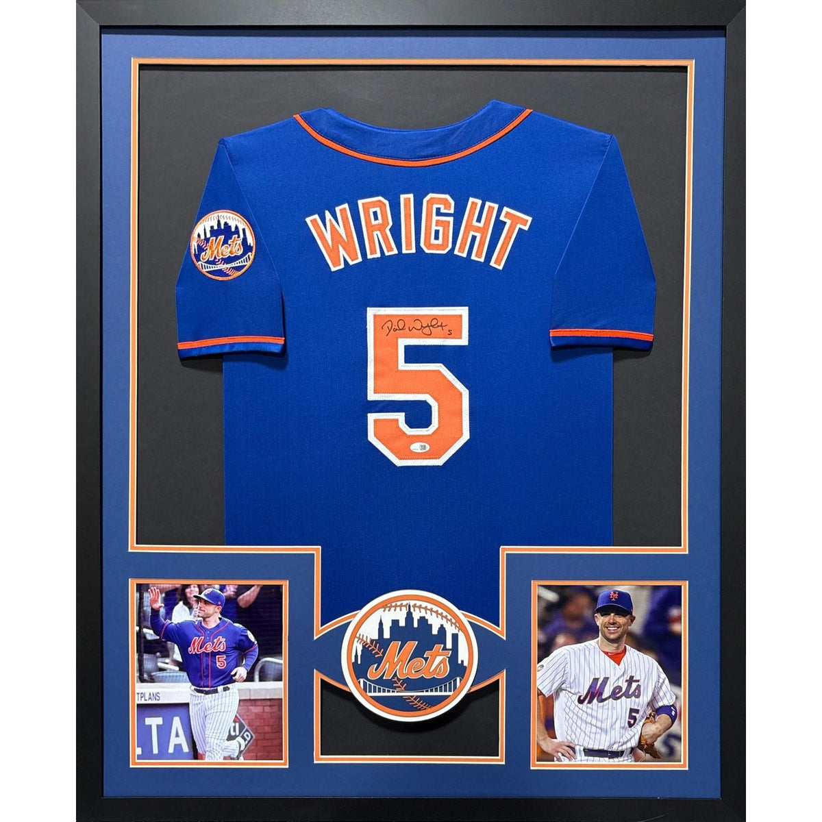 David Wright Framed Signed Jersey JSA Autographed New York Mets