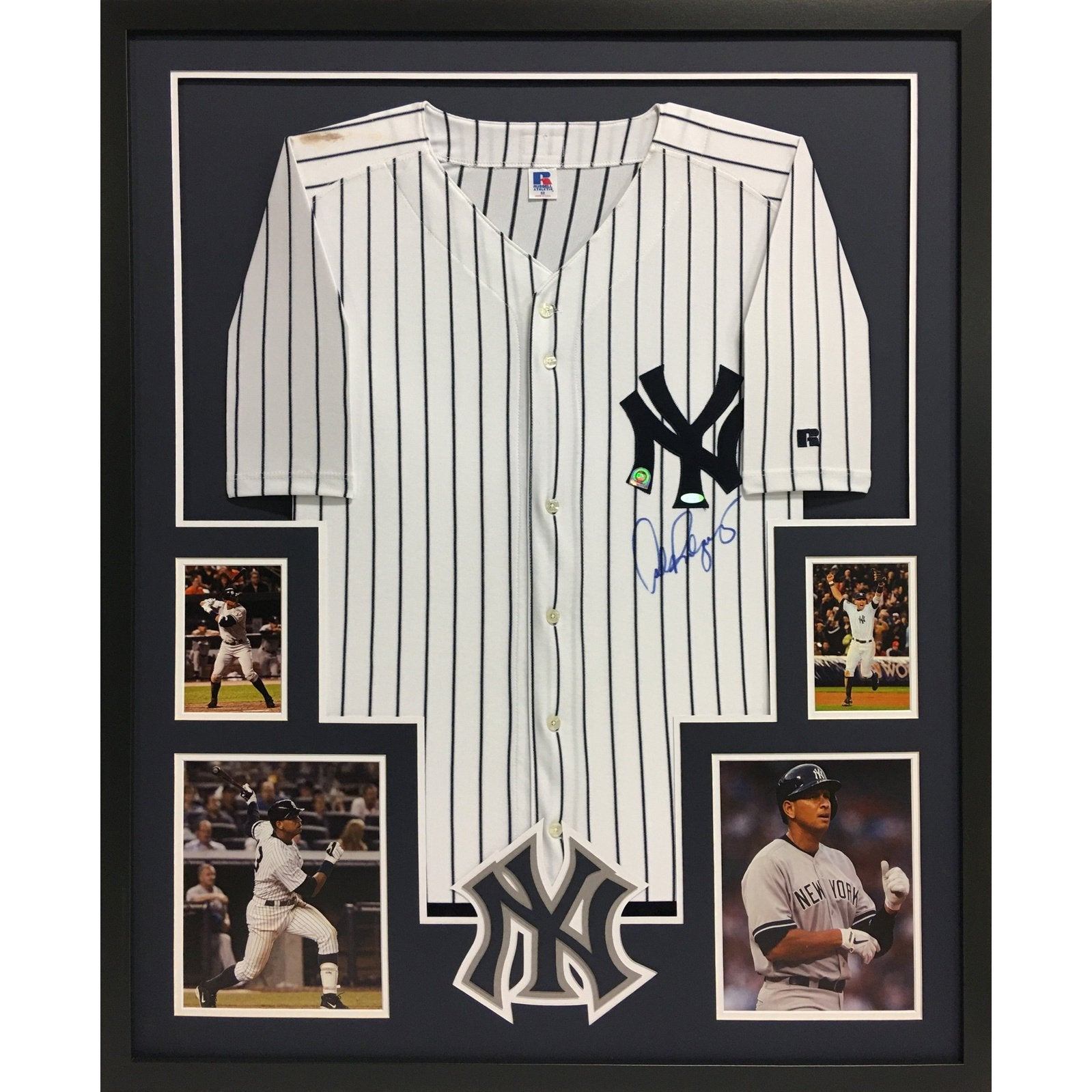 Alex Rodriguez Framed Signed Jersey Steiner Autographed STAIN New York