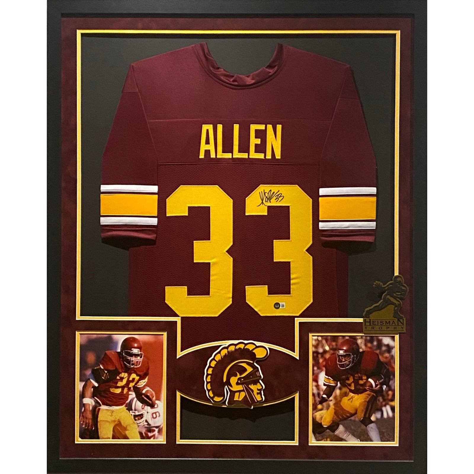 Marcus Allen Autographed Signed Oakland Raiders Framed Jersey BECKETT