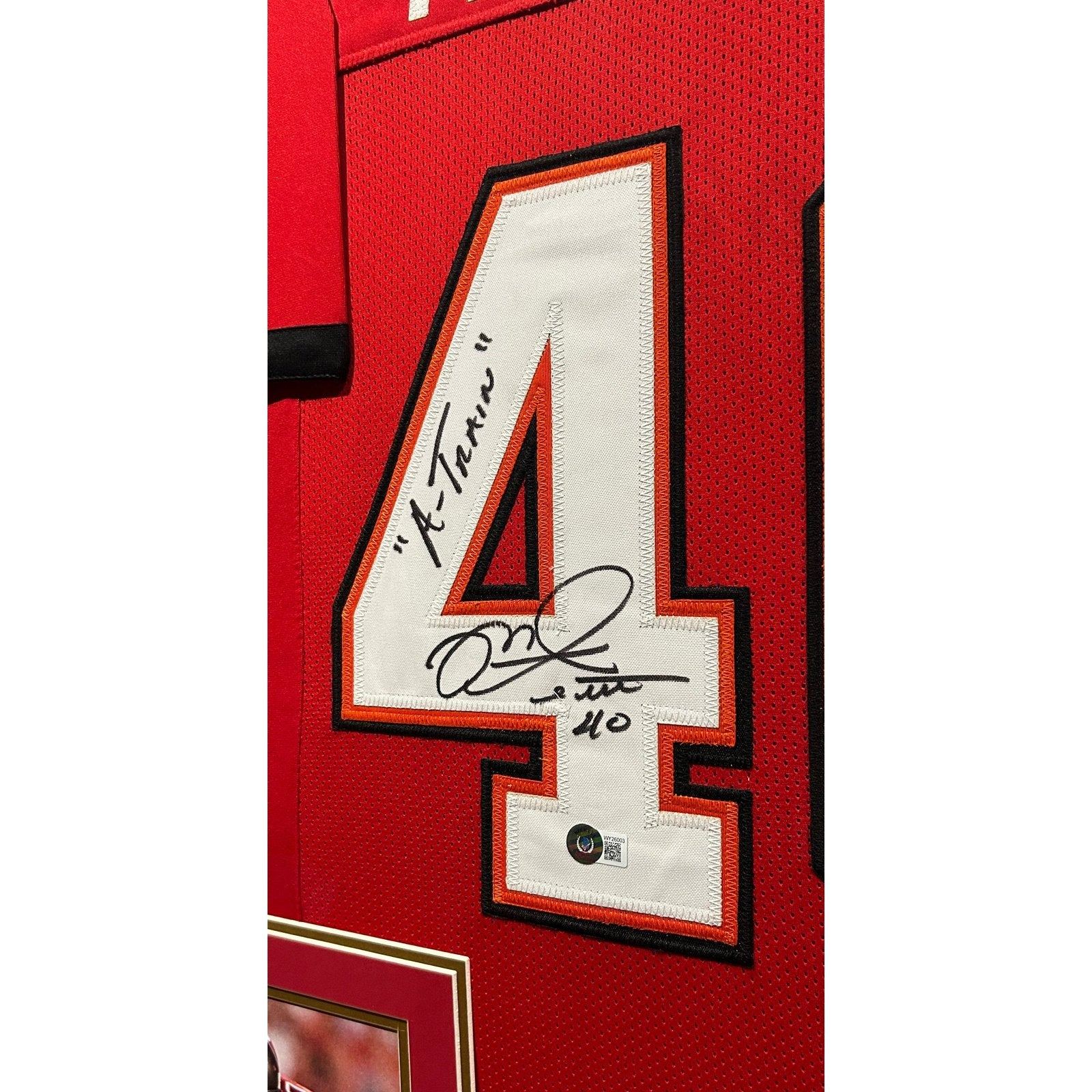 Mike Alstott Framed Jersey Beckett Autographed Signed Tampa Bay Buccaneers