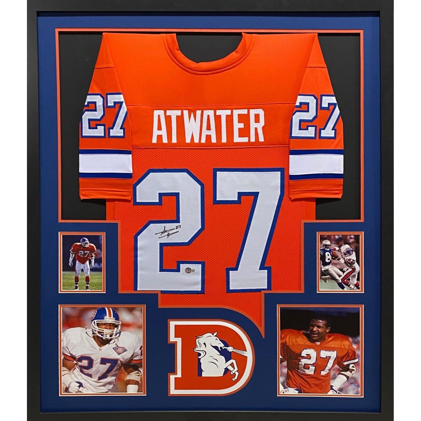 Steve Atwater Framed Signed Denver Broncos Jersey Beckett Autographed