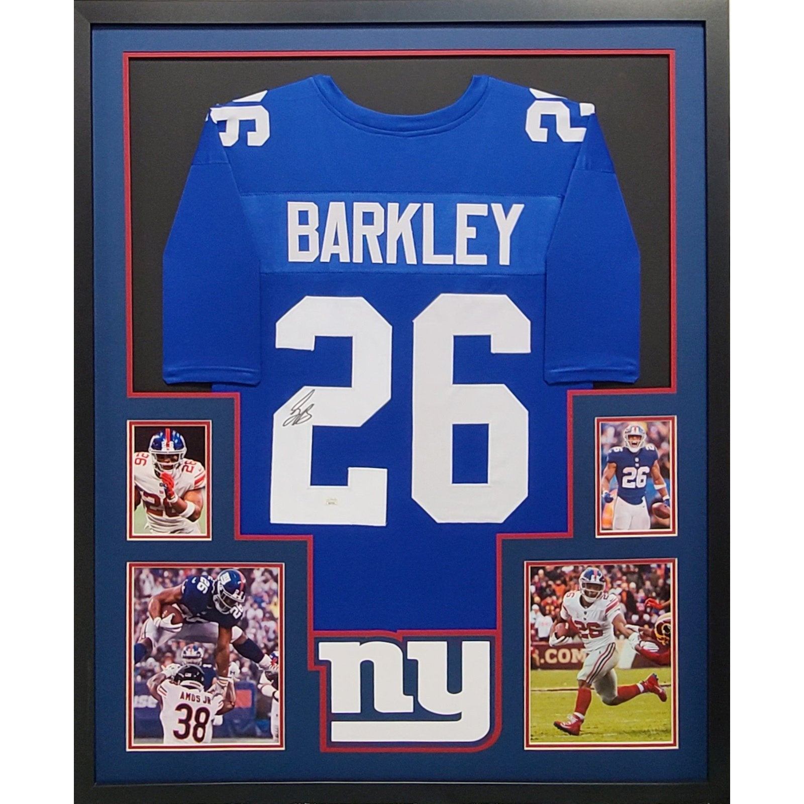 Saquon Barkley Framed Jersey JSA Autographed Signed New York Giants