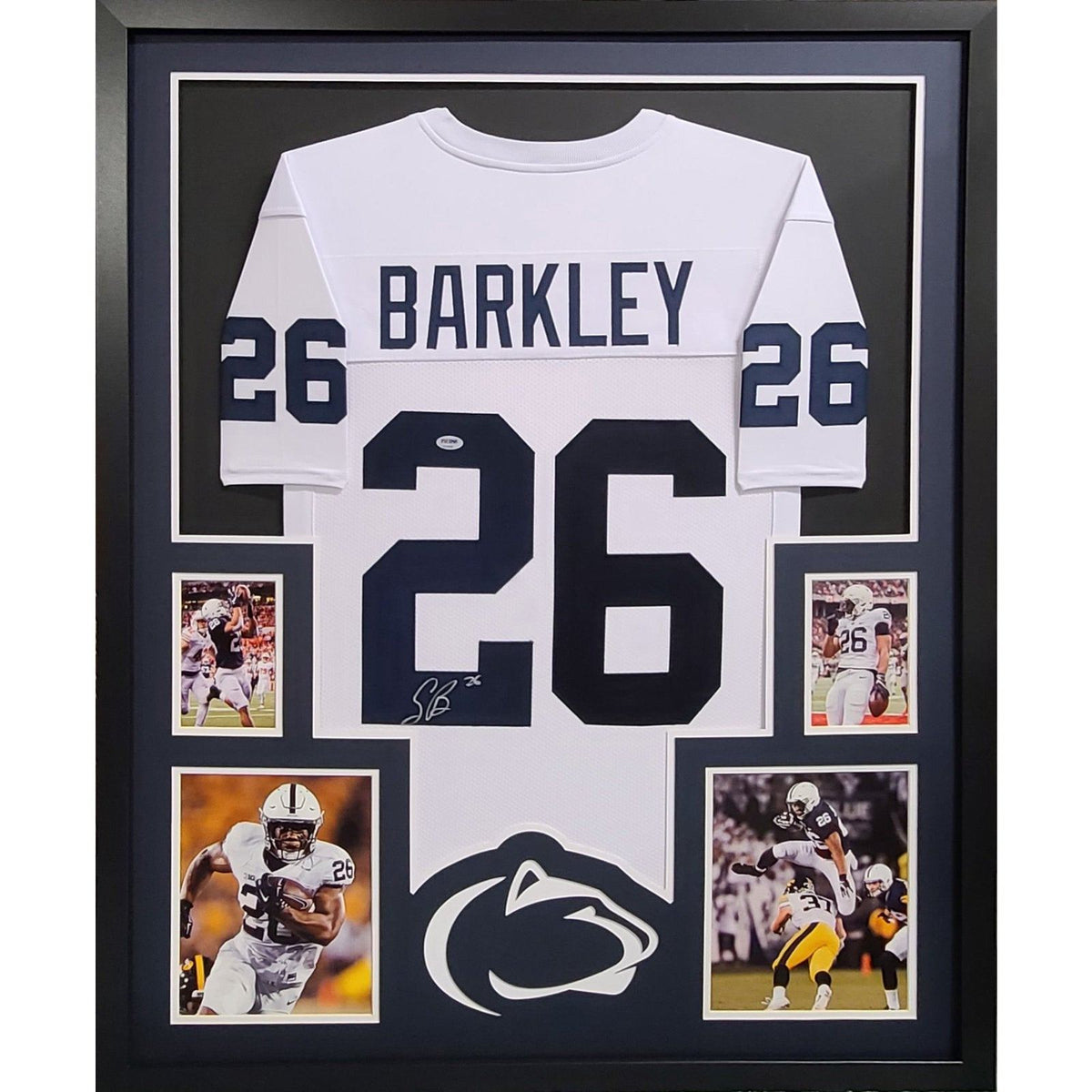 Saquon Barkley Framed Jersey PSA/DNA Autographed Signed Penn State Giants