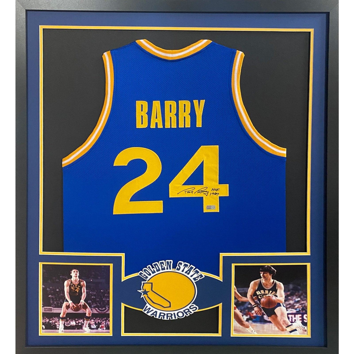 Rick Barry Framed Signed Jersey Tristar Autographed Golden State Warriors