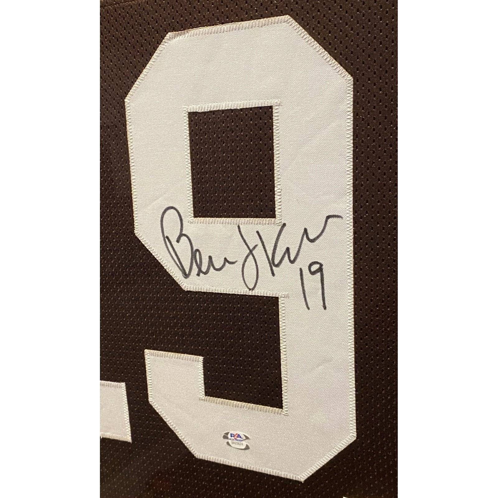 Bernie Kosar Framed Jersey PSA/DNA Autographed Signed Cleveland Browns Miami
