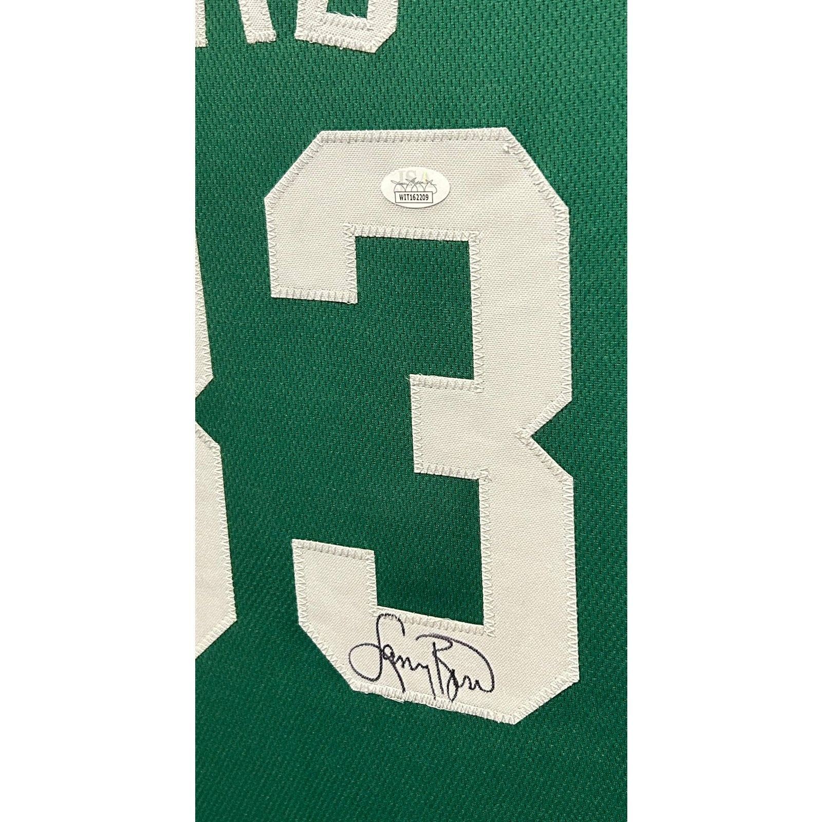 Larry Bird Signed Framed Jersey JSA Autographed Boston Celtics