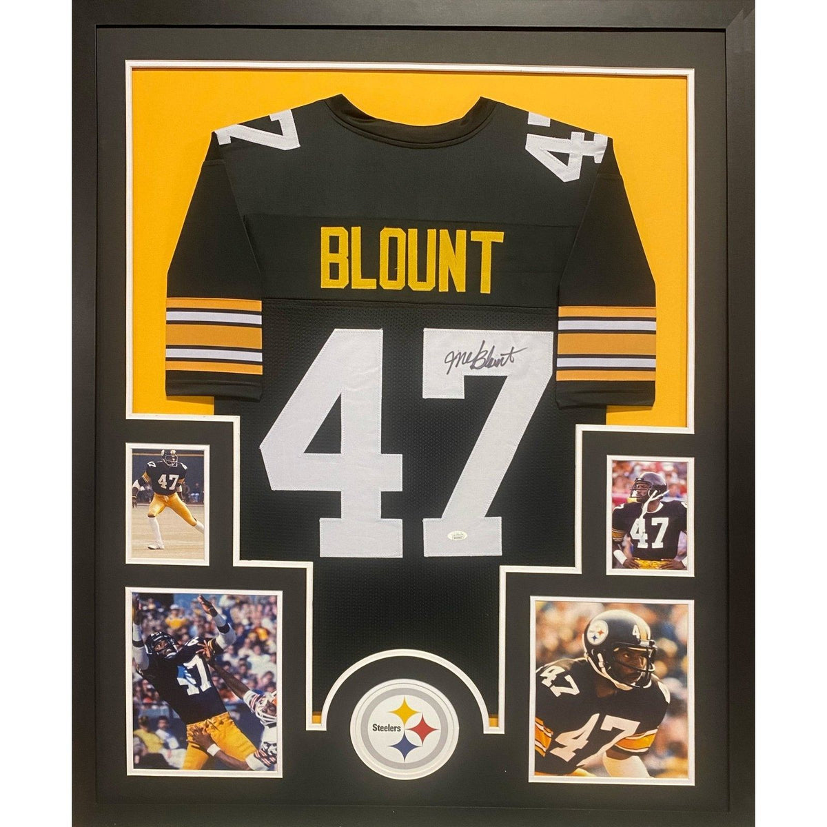 Mel Blount Signed Framed Jersey JSA Autographed Pittsburgh Steelers