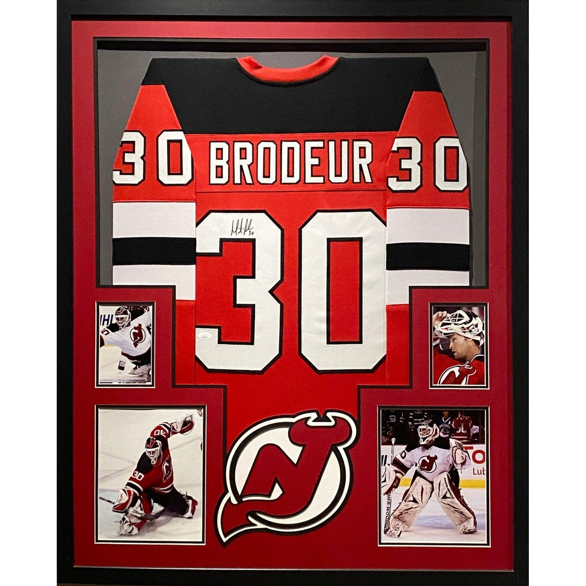 Martin Brodeur Framed Signed Jersey JSA Autographed New Jersey Devils