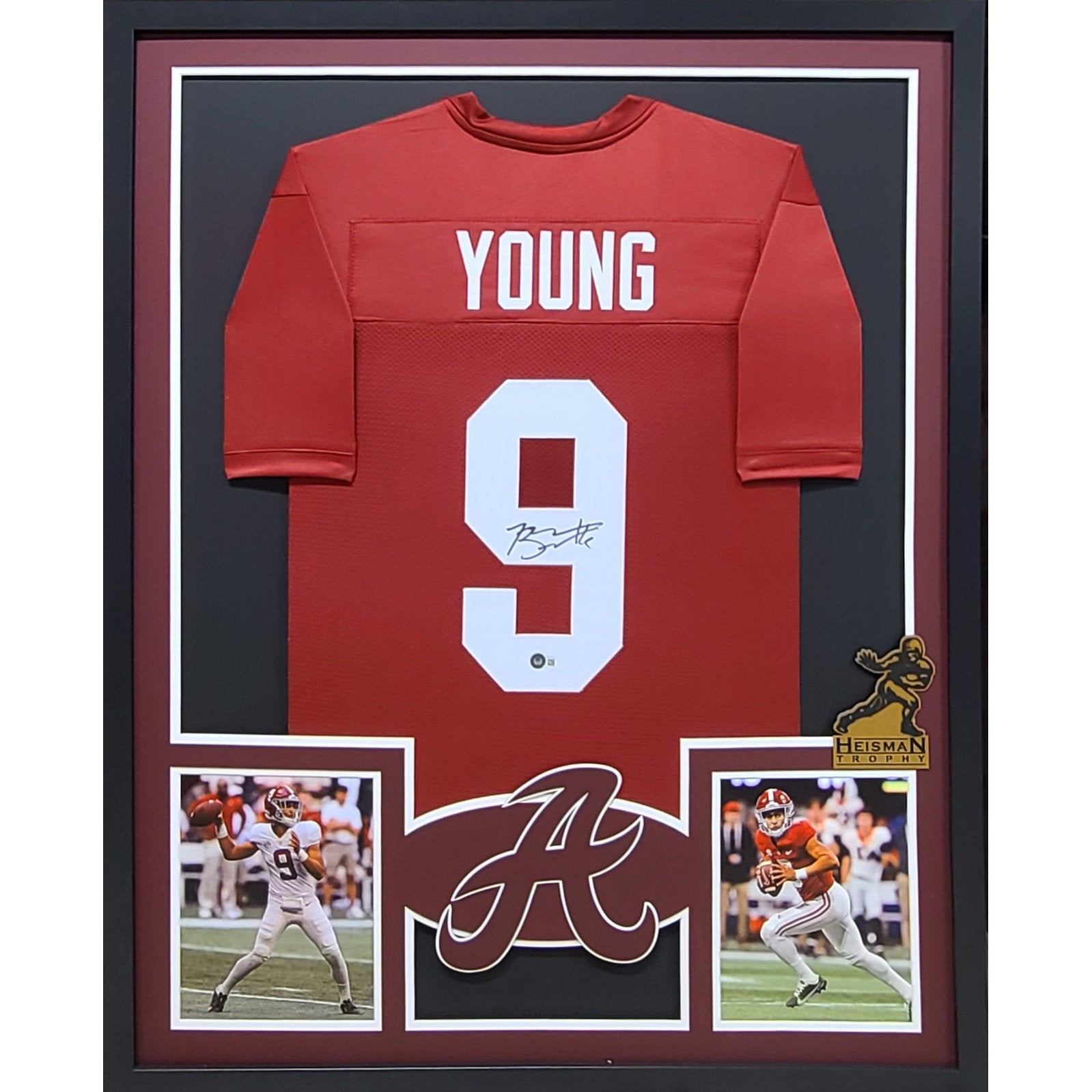 Bryce Young Autographed Signed Alabama Crimson Custom Stitched College Football  Jersey #9 XL- PSA Witnessed