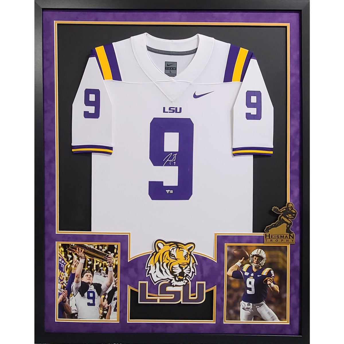 Joe Burrow Framed Signed Jersey Fanatics LSU Autographed Bengals