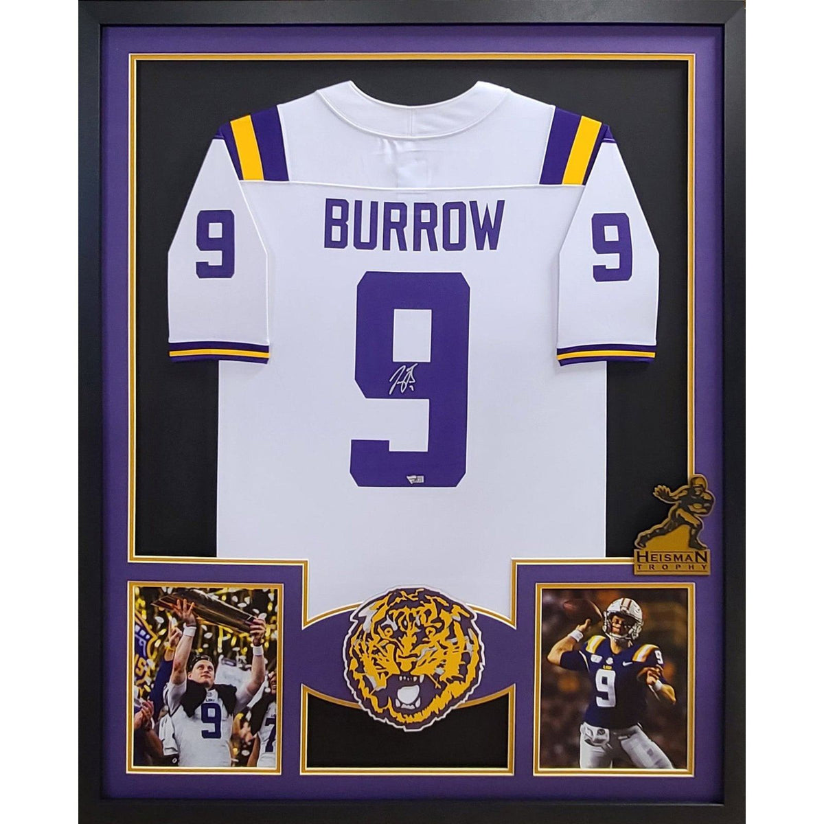 Joe Burrow Framed Signed Jersey Fanatics LSU Autographed Bengals THL