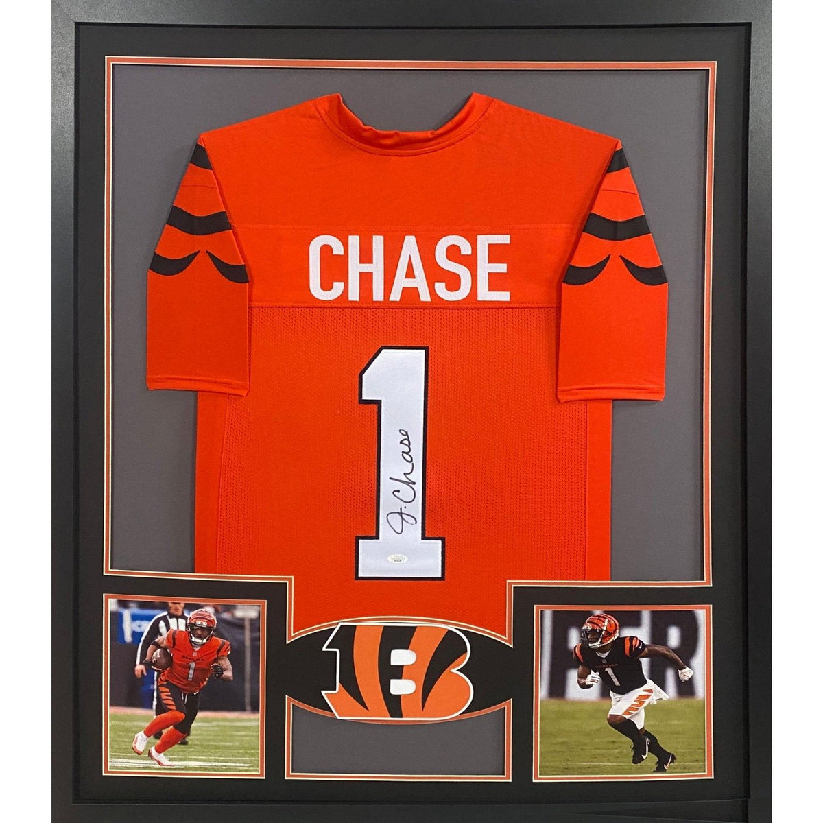 Ja'Marr Chase Framed Signed Jersey JSA Autographed Cincinnati Bengals