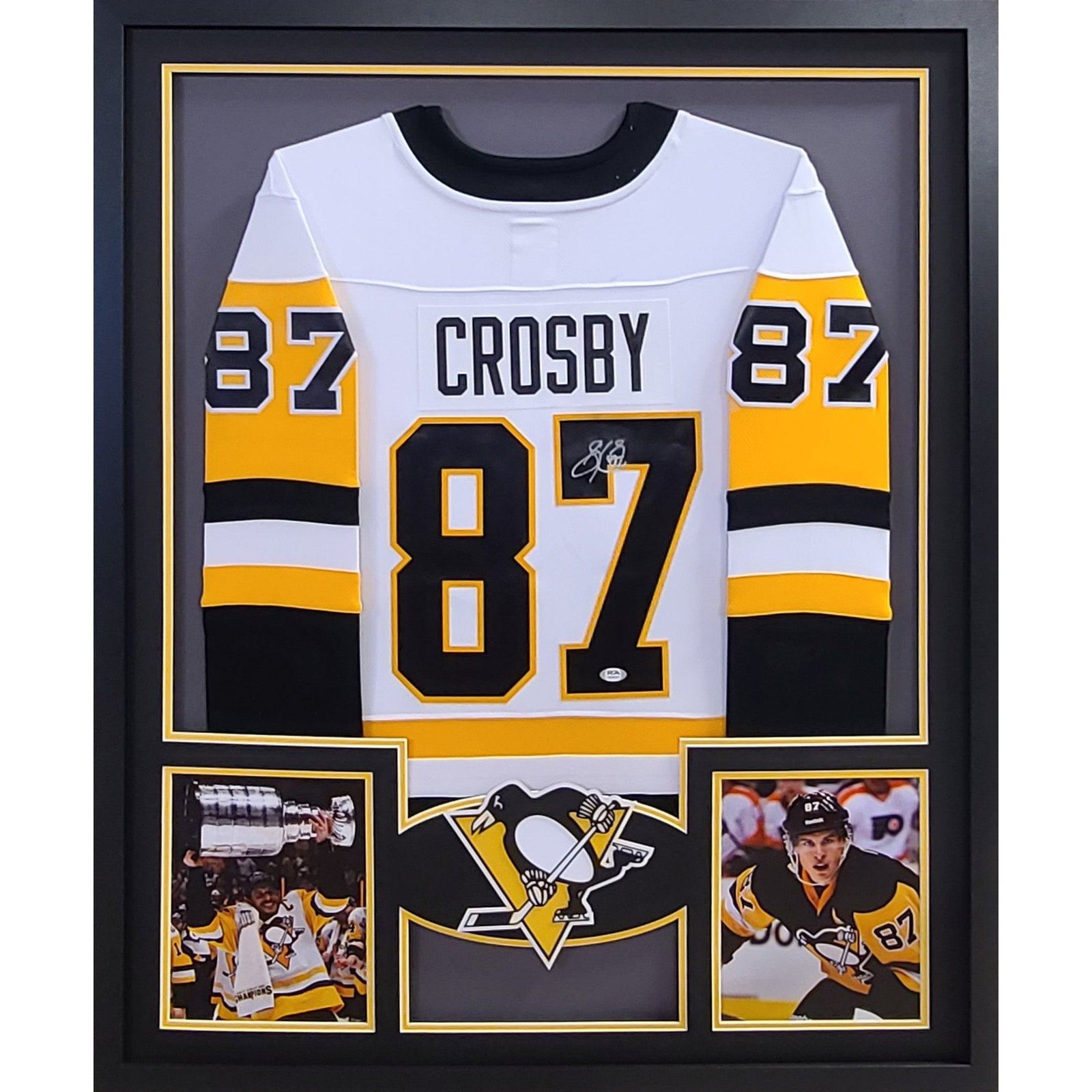 Sidney Crosby Autographed Signed Pittsburgh Penguins Jersey Framed