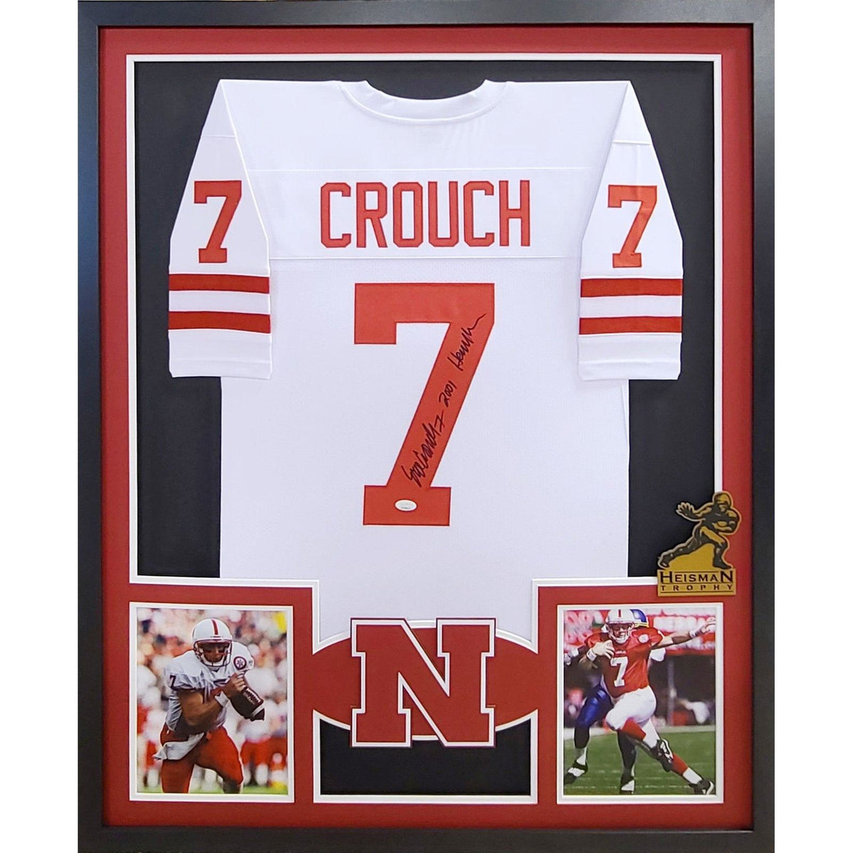 Eric Crouch Framed Signed Nebraska Jersey JSA Autographed