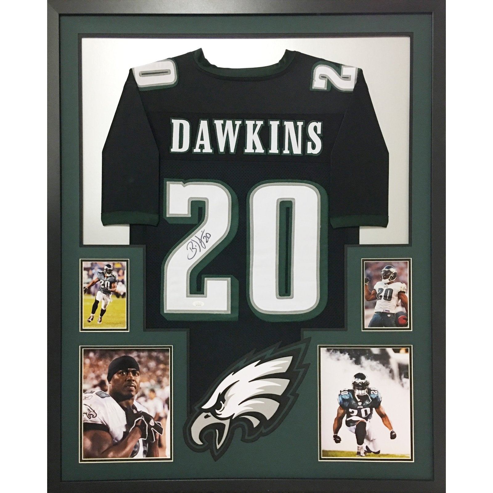 Brian Dawkins Framed Jersey JSA Autographed Signed Philadelphia Eagles
